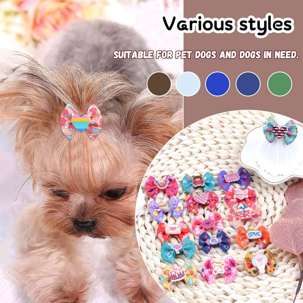 Petbuy lazos para fiesta canina, colores mixtos para combinar con el atuendo.