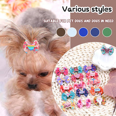 Petbuy lazos para fiesta canina, colores mixtos para combinar con el atuendo.