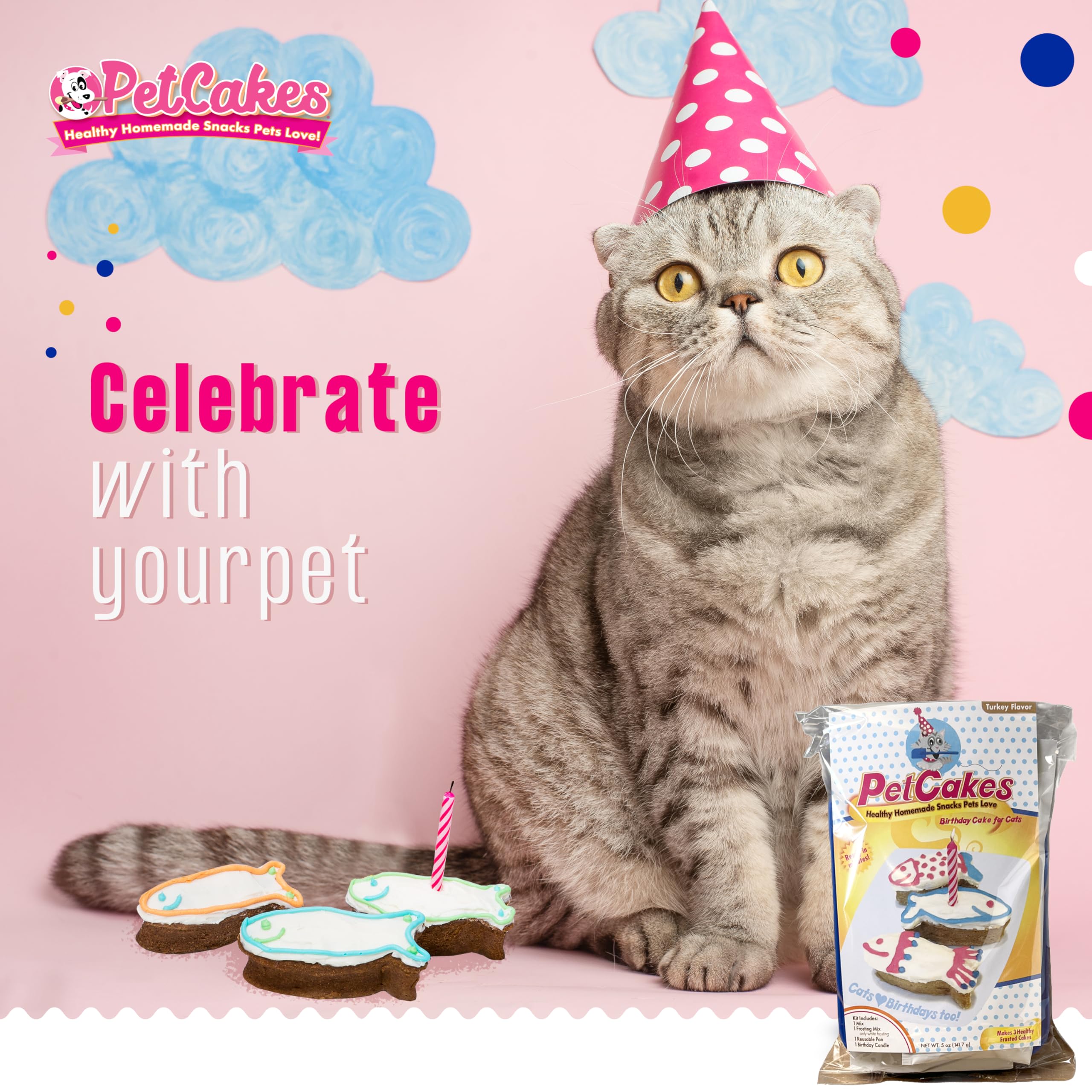 PetCakes moldes hechos en EE. UU., aptos para microondas y lavavajillas.