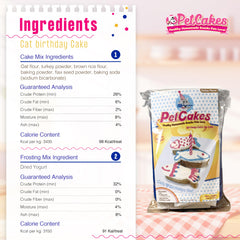 PetCakes preparación rápida con agua para hornear la tarta.