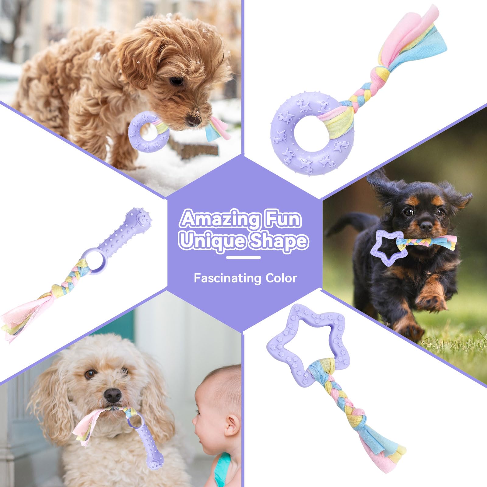 Petcare juguete cilindro texturizado para cachorros, ayuda a canalizar energía