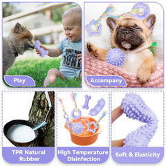 Petcare juguete hueso multicolor para cachorro, ideal para entretenimiento seguro