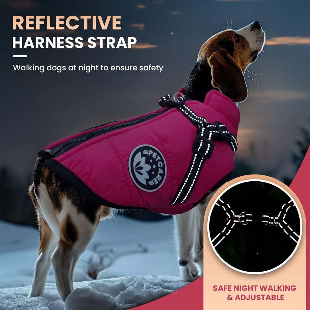 PETCARE chaqueta perro con arnés integrado y banda reflectante para mayor seguridad