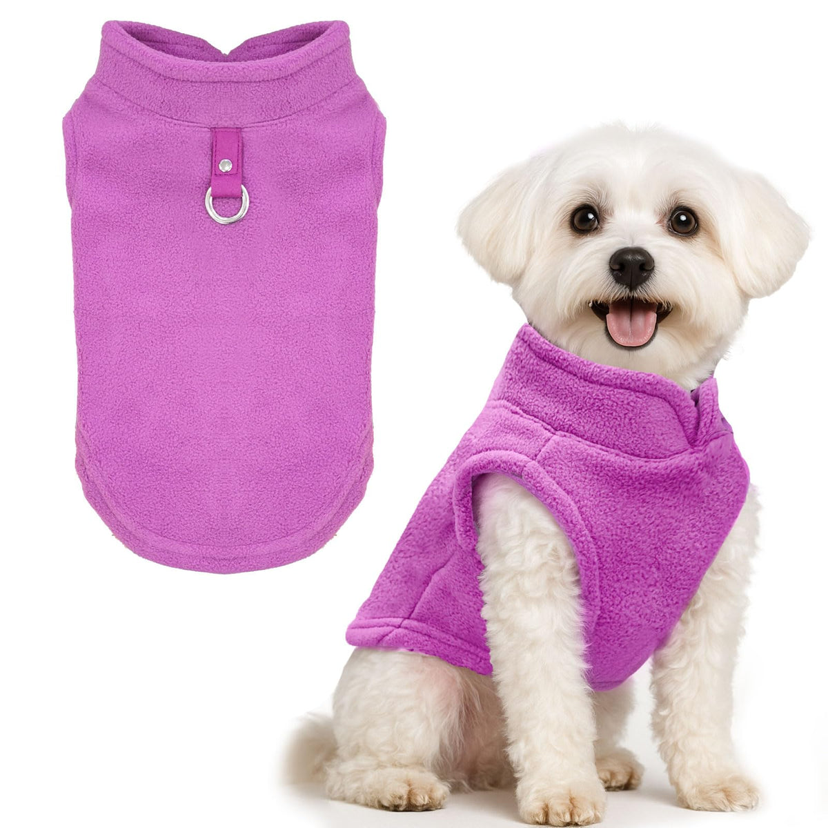 PETCARE sudadera para perro pequeño vista frontal, suave y cálida para paseos.