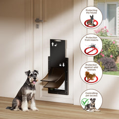 PETCOMING apertura de 13,2'' x 7,9'' para mascotas de hasta 45 lb.
