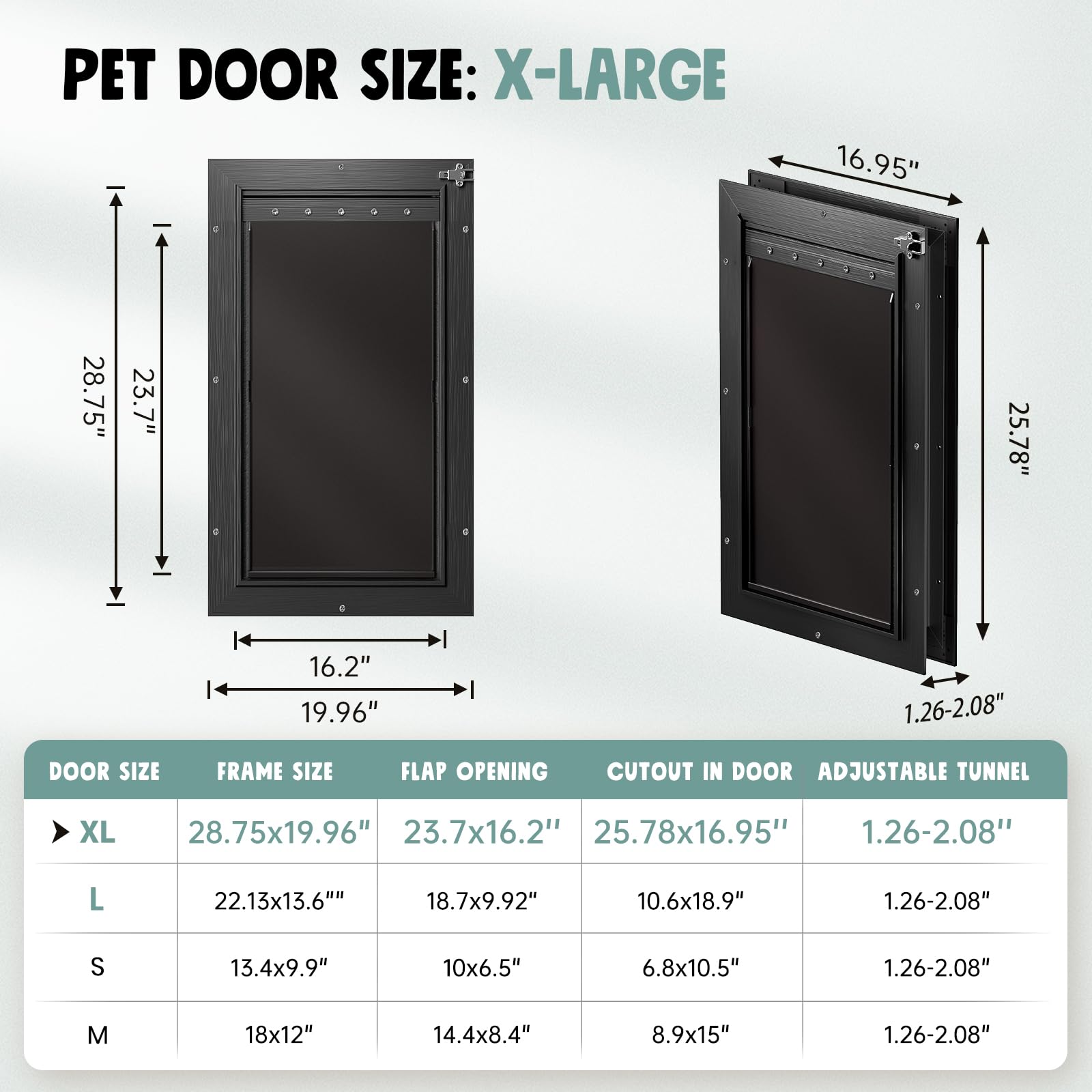 PETCOMING puerta para perros XL instalación rápida con guía y video