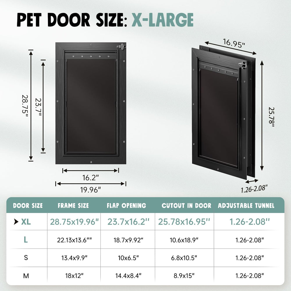 PETCOMING puerta para perros XL instalación rápida con guía y video