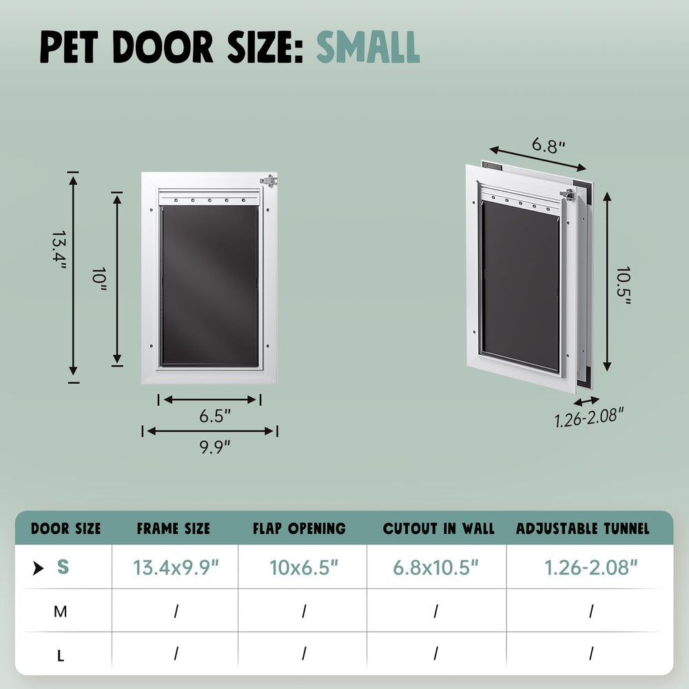PETCOMING túnel telescópico ajustable se adapta a diferentes espesores de puerta.