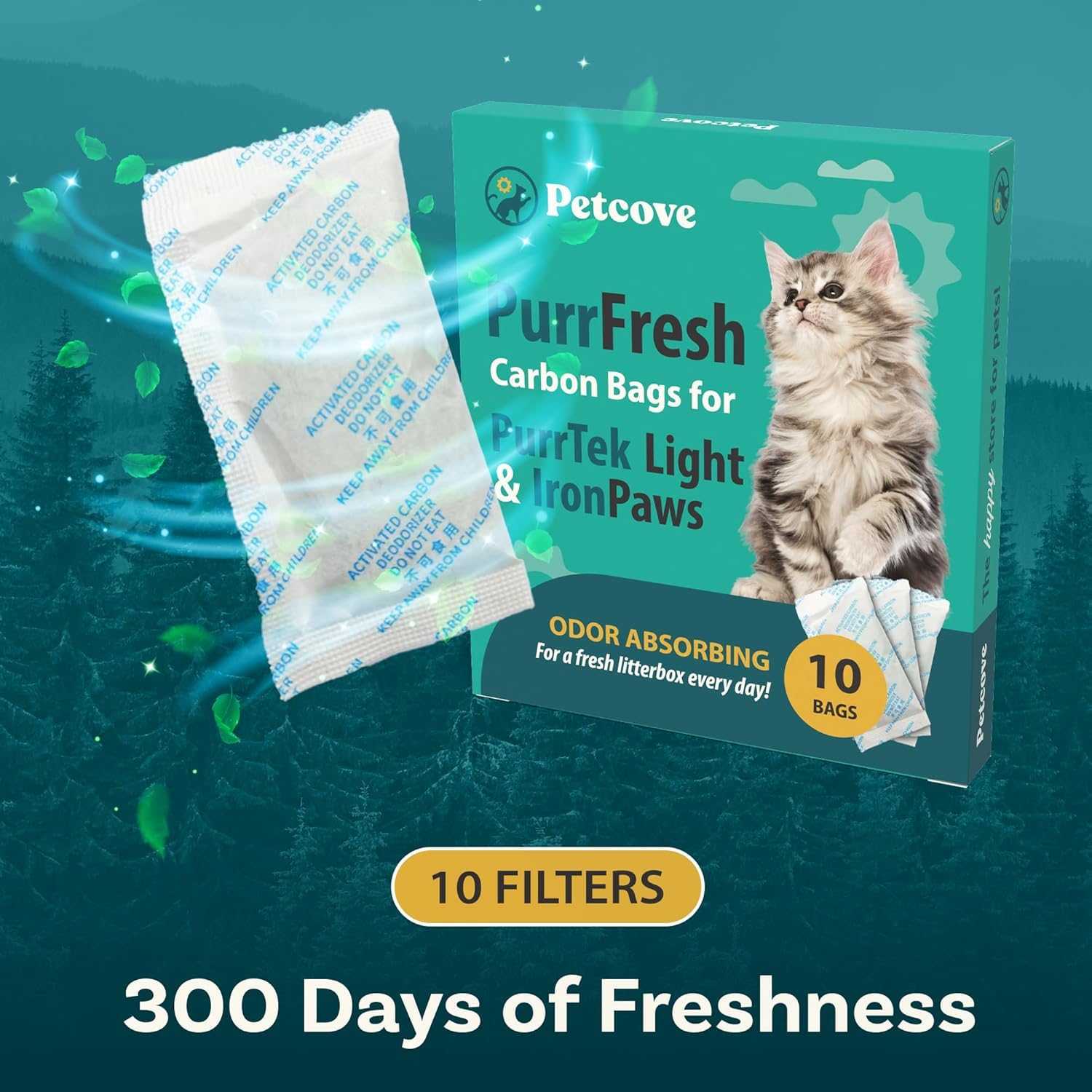 Petcove App: sincronización con desodorizadores y recordatorios de cambios.