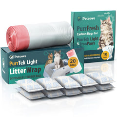 Petcove PurrTek Max: liner con cordón para ajuste perfecto en caja automática.
