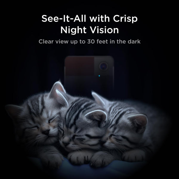 Petcube Play 2: visión nocturna para vigilancia en la oscuridad.