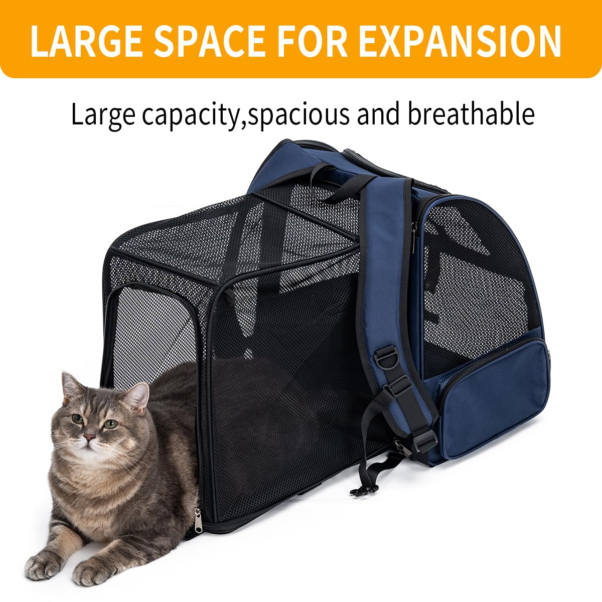 Petdiwoo mochila-estructura-rigida, garantiza soporte estable durante el traslado de tu mascota