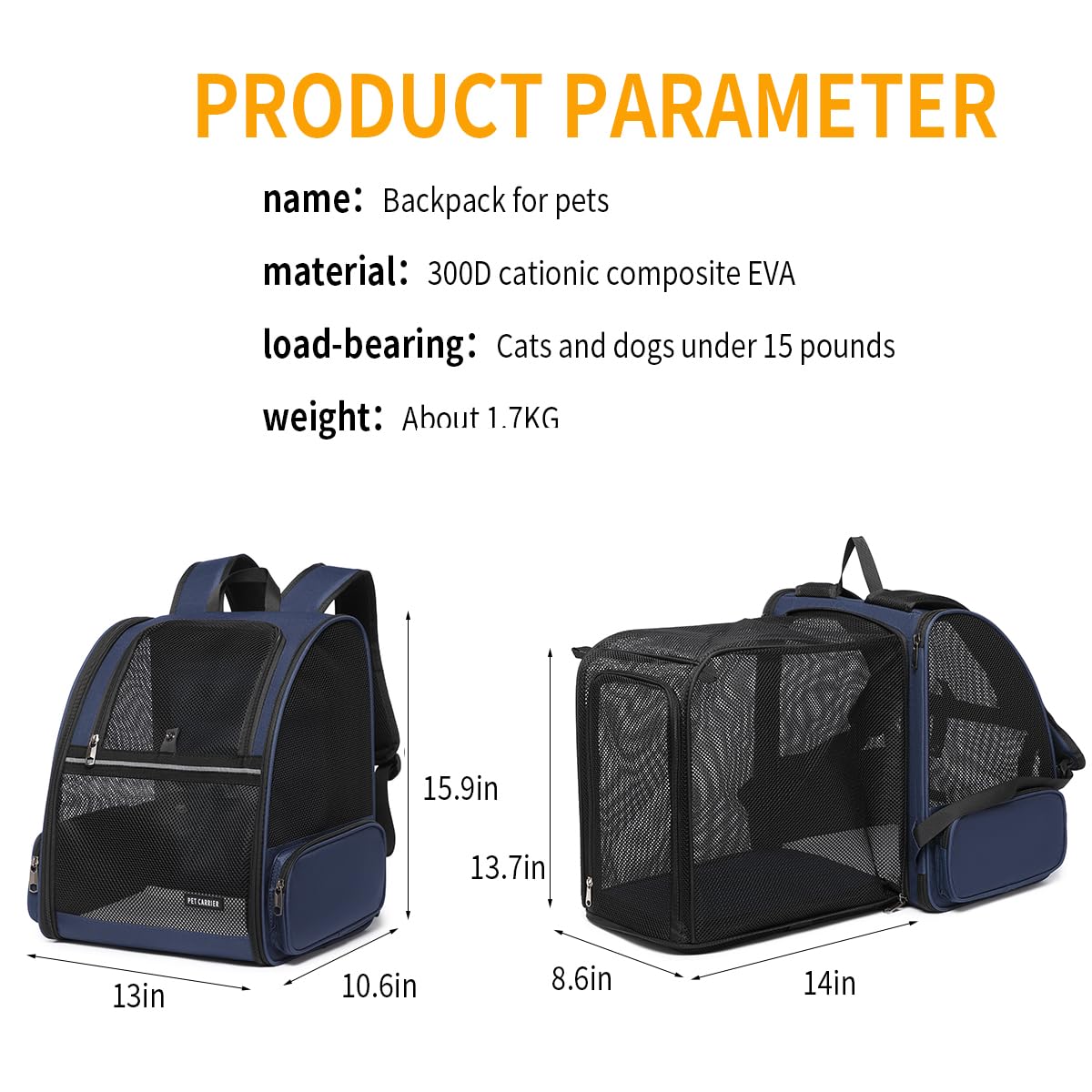 Petdiwoo gato-aire-360, mochila transpirable que facilita la ventilación para la mascota