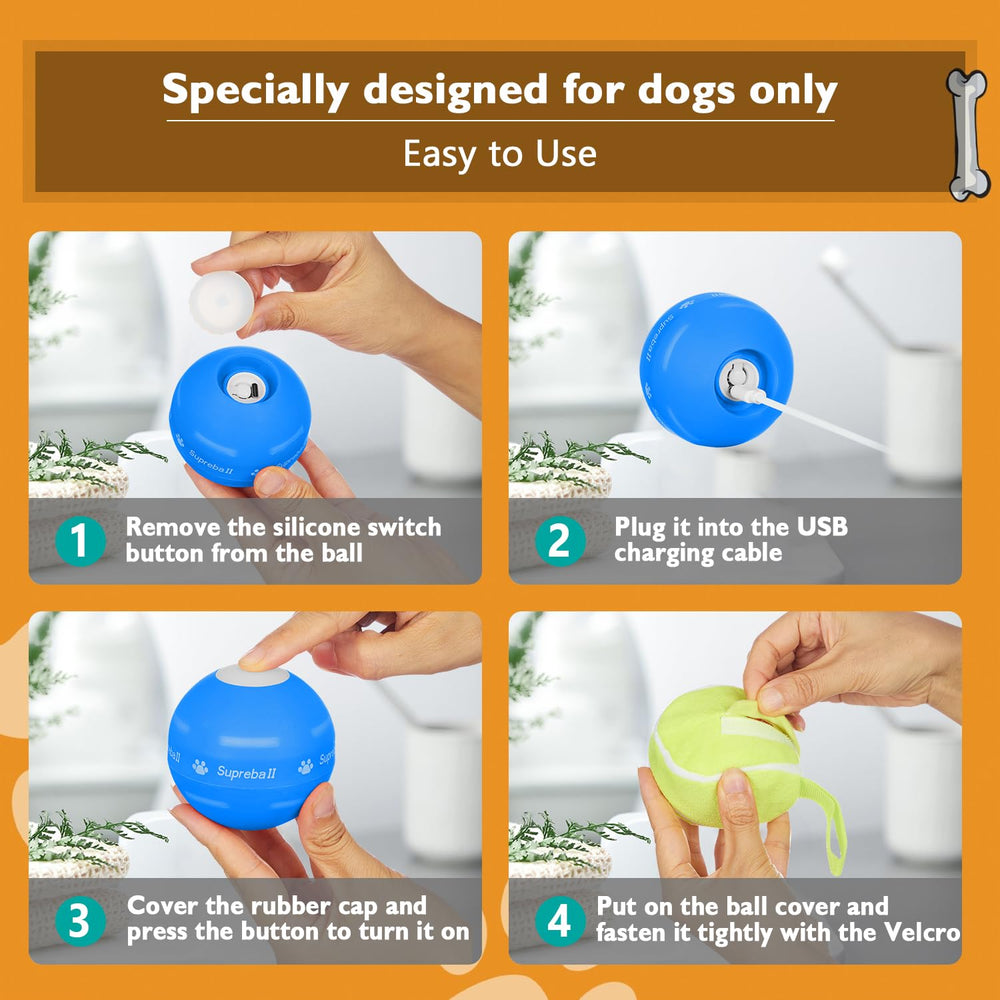 PetDroid bola para uso en interiores y exteriores con detección de movimiento.