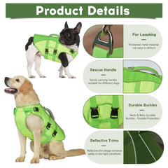 PETDSH chaqueta salvavidas para perro pequeño, colores brillantes y reflectantes para mejor visibilidad
