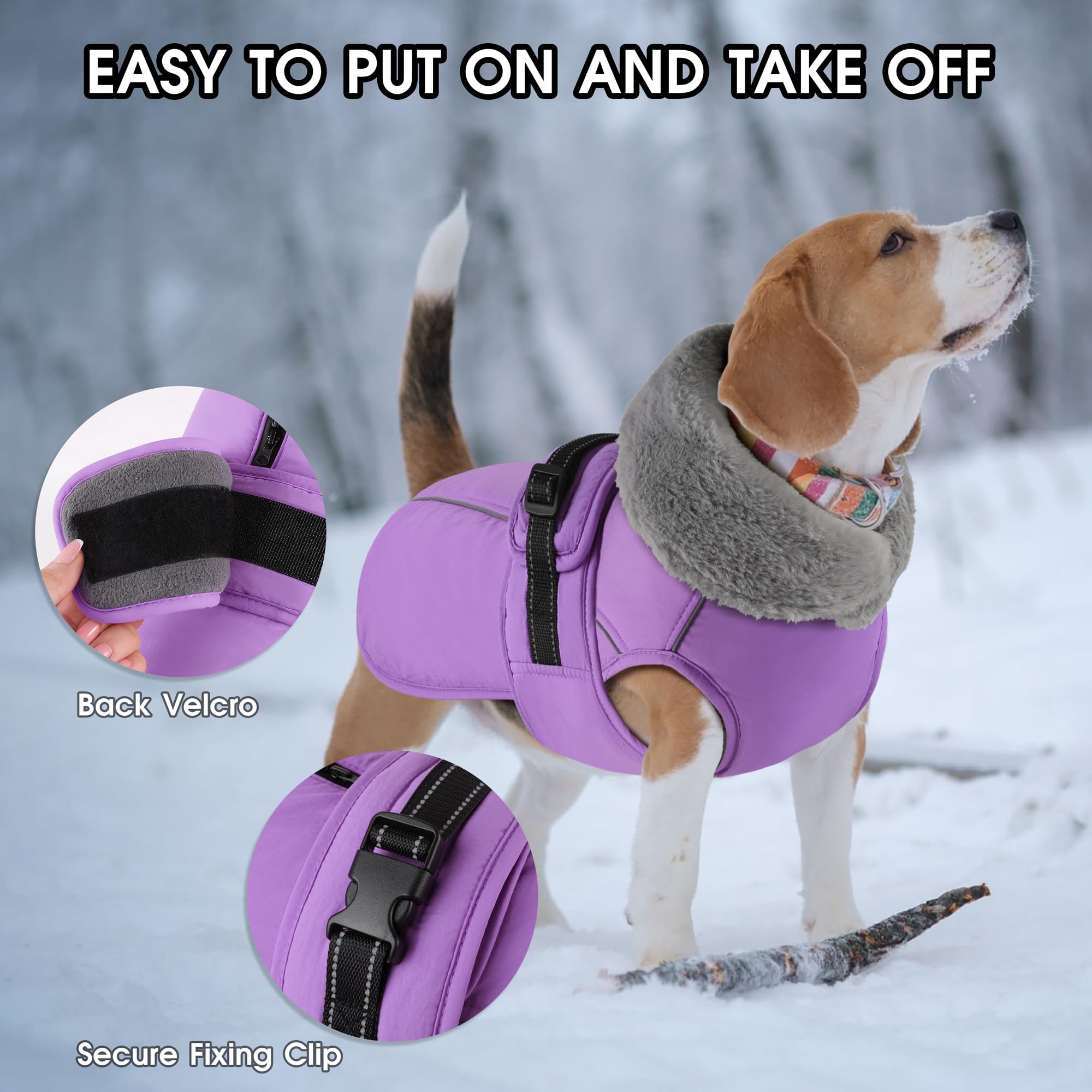 PETDSH chaqueta con cremallera y orificio para correa impermeable, manteniendo al perro seco