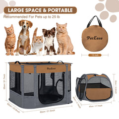PetEase entrada con tres cortinas enrollables, acceso fácil para mascotas.