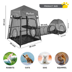 PETEASE tunel-gato-desplegable: túnel interactivo para explorar y activar la curiosidad.