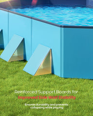 Peteast piscina con base antideslizante estable incluso en superficies irregulares