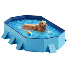 Peteast piscina para perros plegable en exterior con gran espacio de juego
