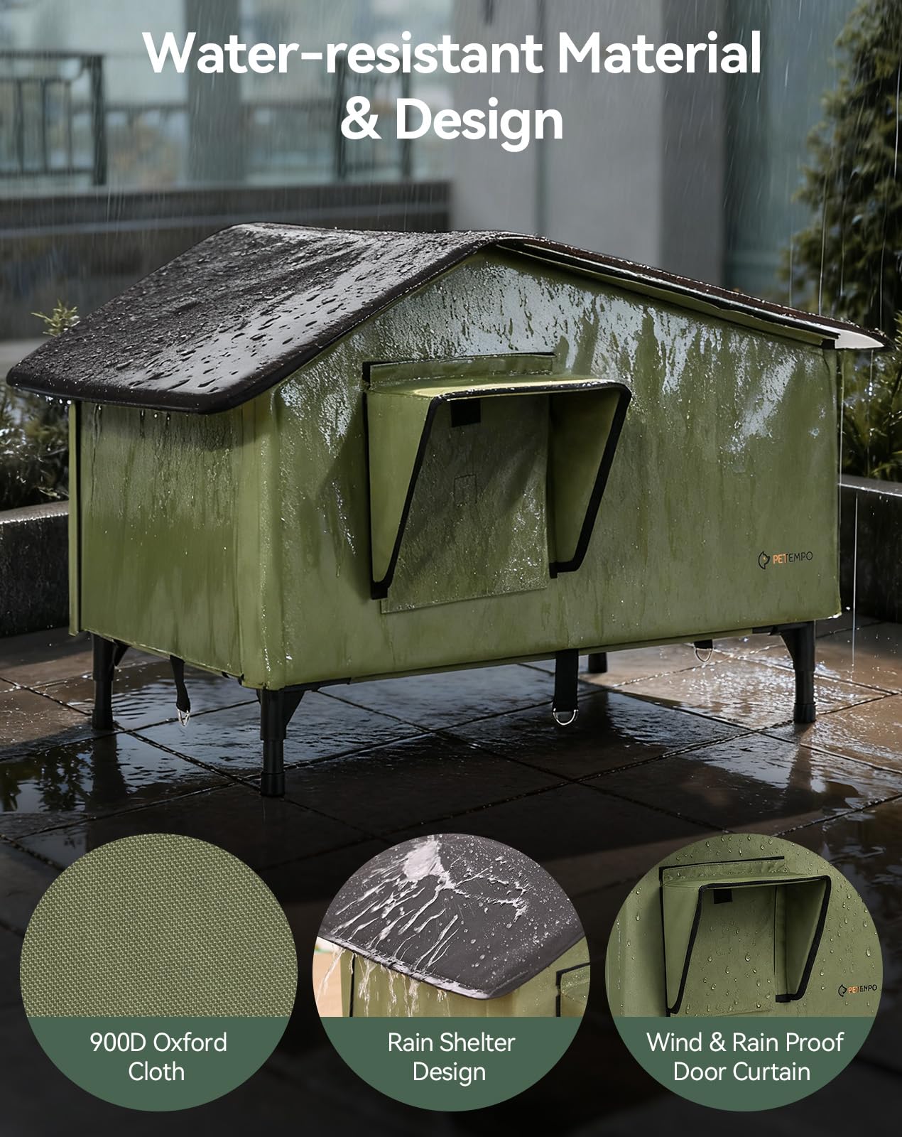 PETEMPO techo-inclinado-impermeable, protección contra la lluvia