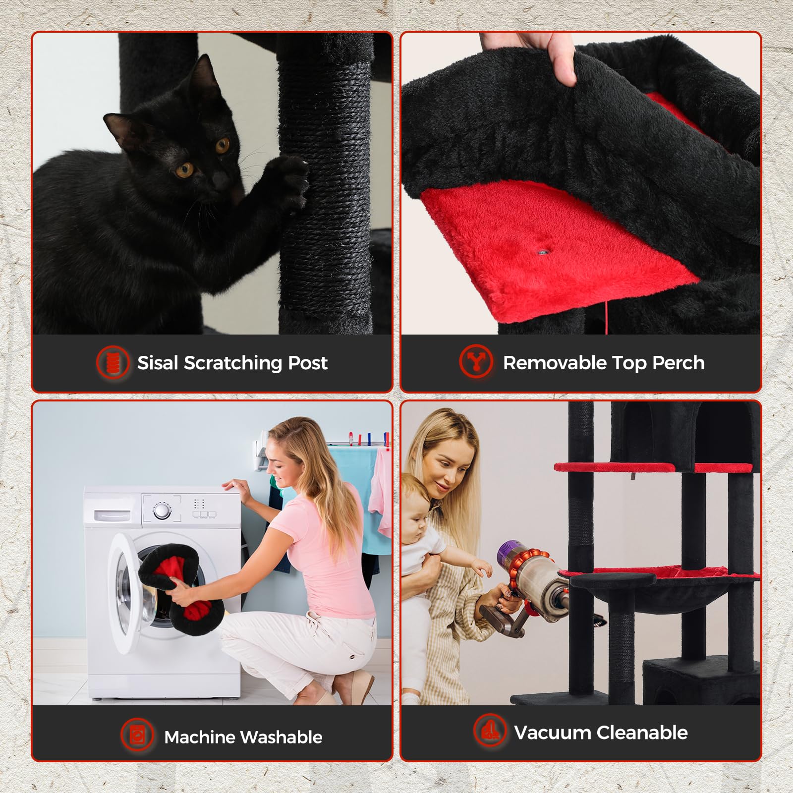 PETEPELA 69: dos perchas superiores para que dos gatos disfruten la vista.