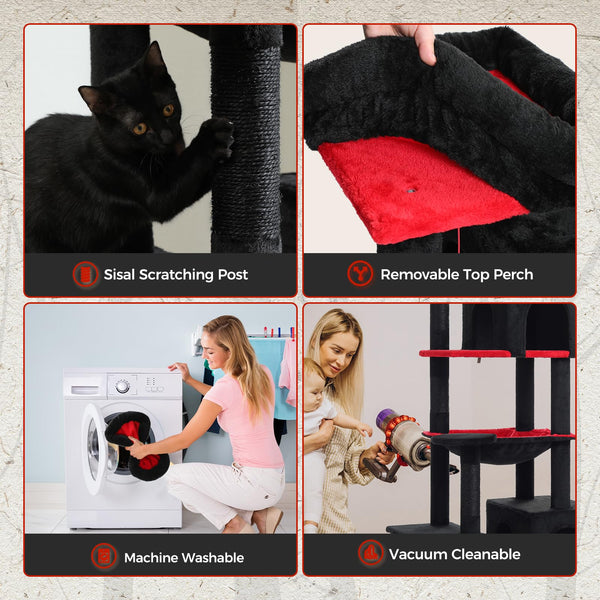 PETEPELA 69: dos perchas superiores para que dos gatos disfruten la vista.