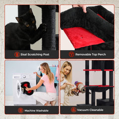 PETEPELA 69: dos perchas superiores para que dos gatos disfruten la vista.