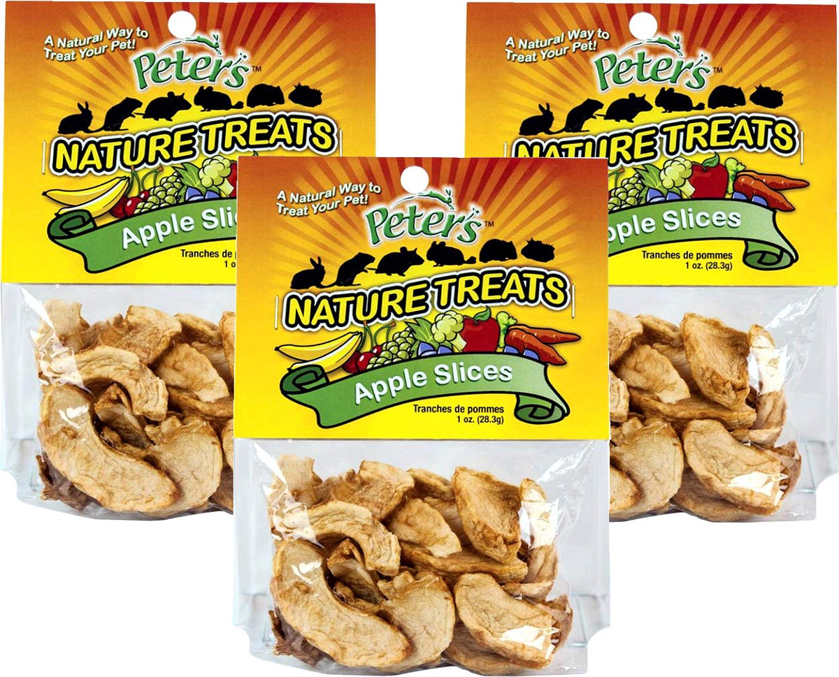 Peters rebanadas de manzana para mascotas pequeñas, snack natural para premiar