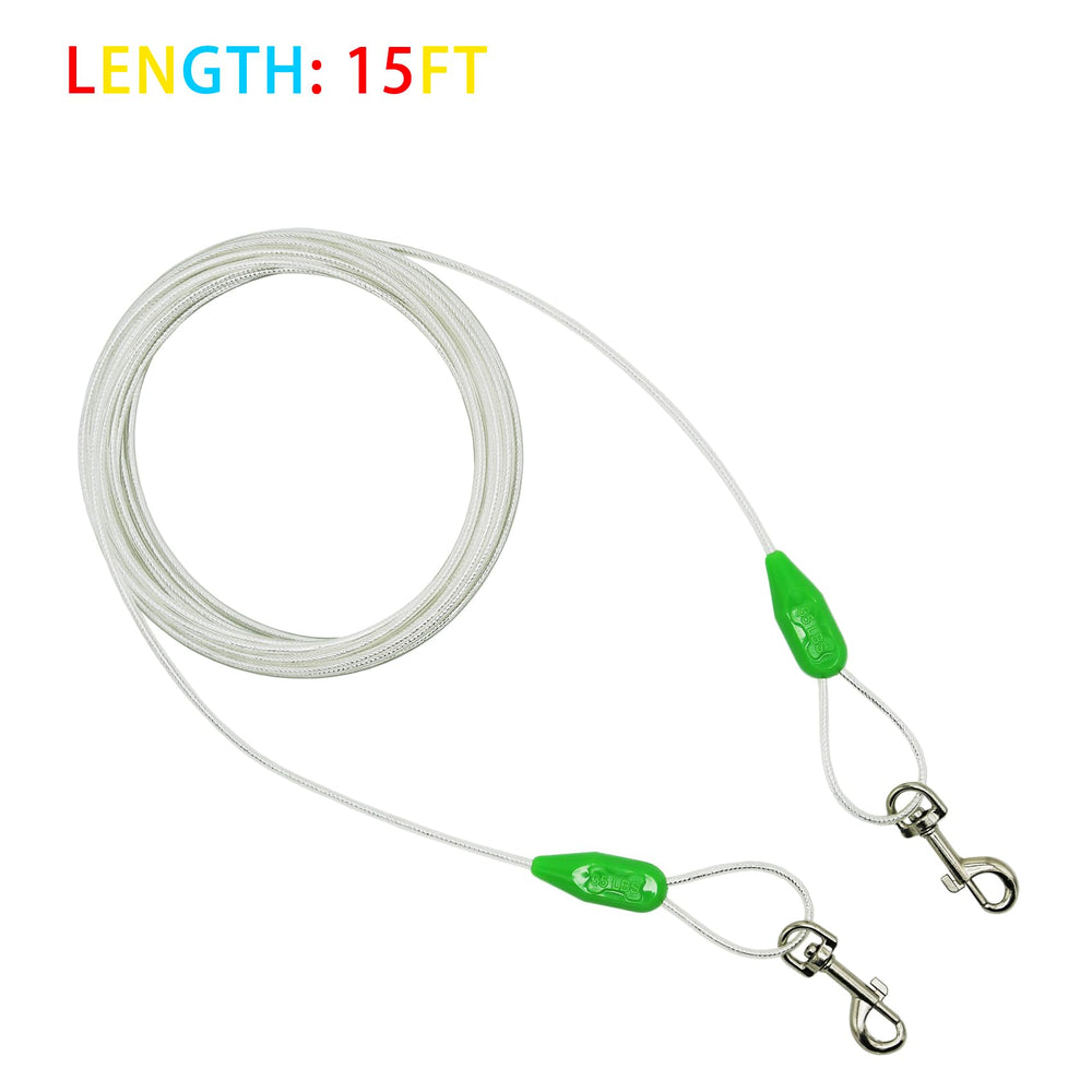 Petest cable de acero con ganchos giratorios ofrece mayor resistencia para paseos.