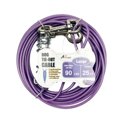 Petest cable sujeción 25 pies para perros grandes, libertad al aire libre con seguridad.