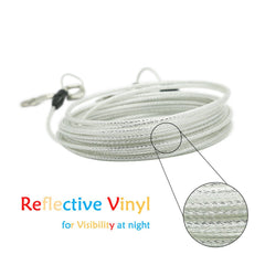 Petest cubierta de vinilo reflectante para mayor visibilidad y protección del cable.