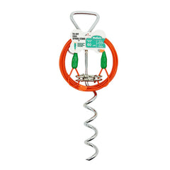 Petest estaca espiral de 16 pulgadas con cable de 15 pies para perros hasta 60 lb.