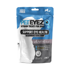 PetEyez tratamiento vitamínico para manchas de lagrimeo en perros, mejora la claridad ocular