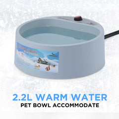 Petfactors control de temperatura 97–109 °F, evita sobrecalentamiento y ofrece agua cómoda.