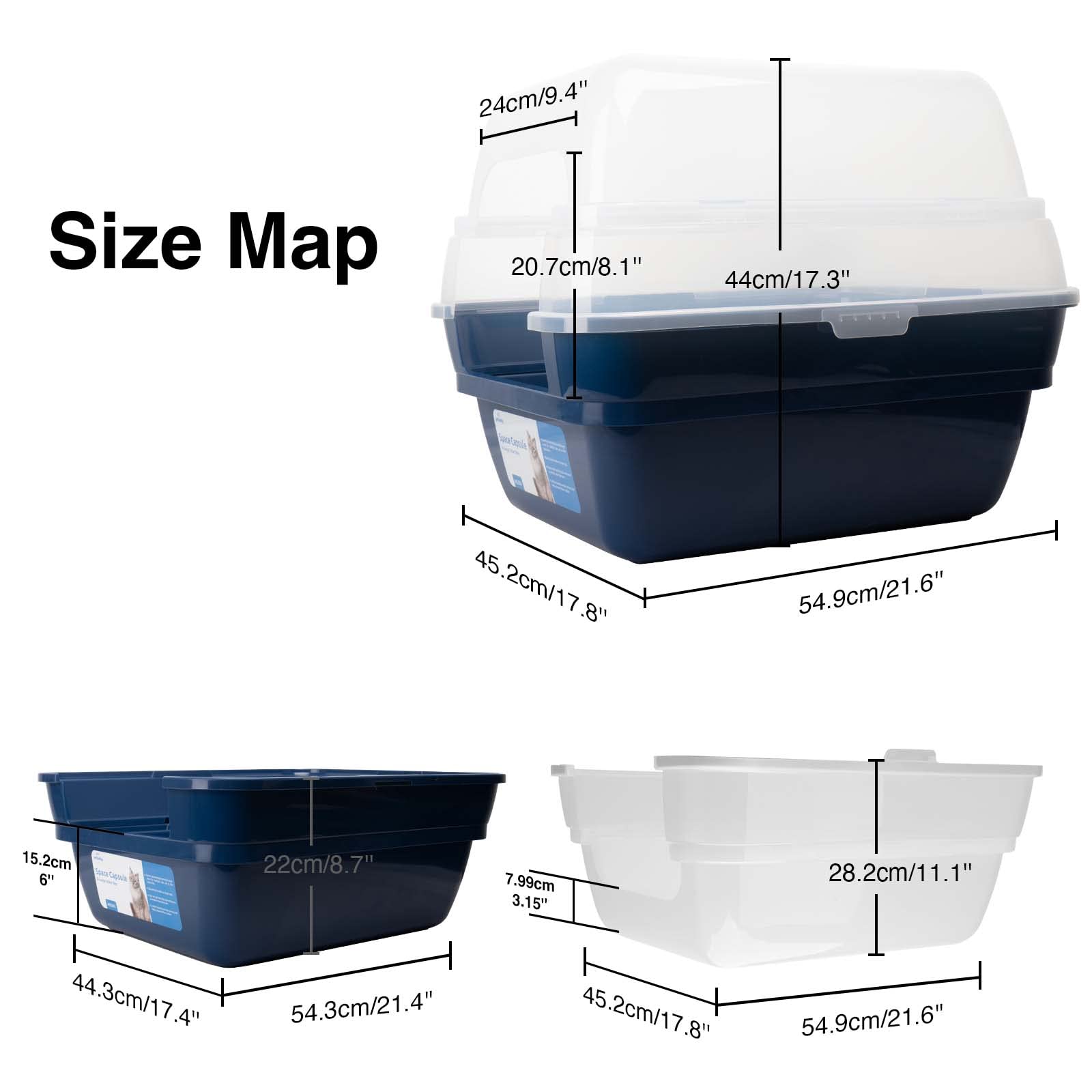 Petfamily caja grande apilable, ideal para varios gatos en un hogar