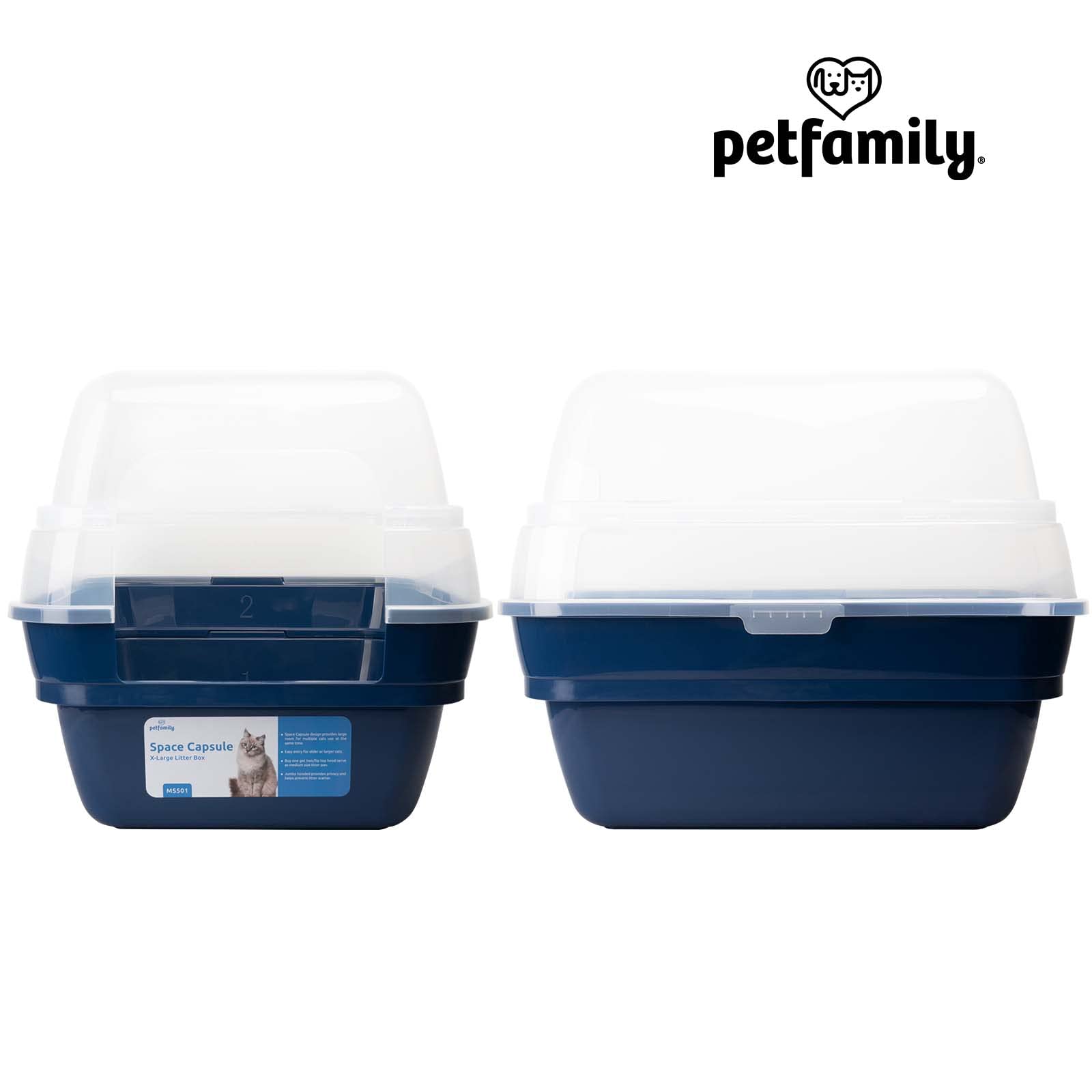 Petfamily diseño cápsula espacial reduce derrames de arena