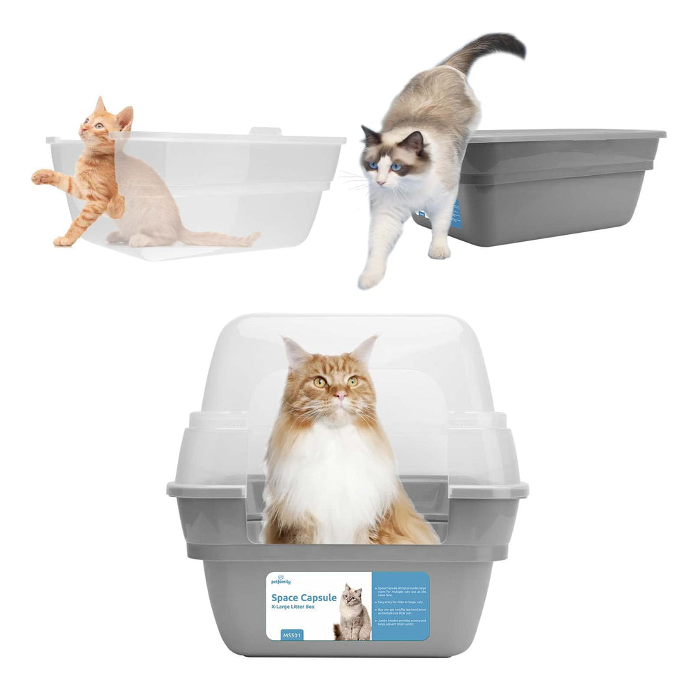 Petfamily medidas jumbo 21.6x17.8 pulgadas para dos gatos