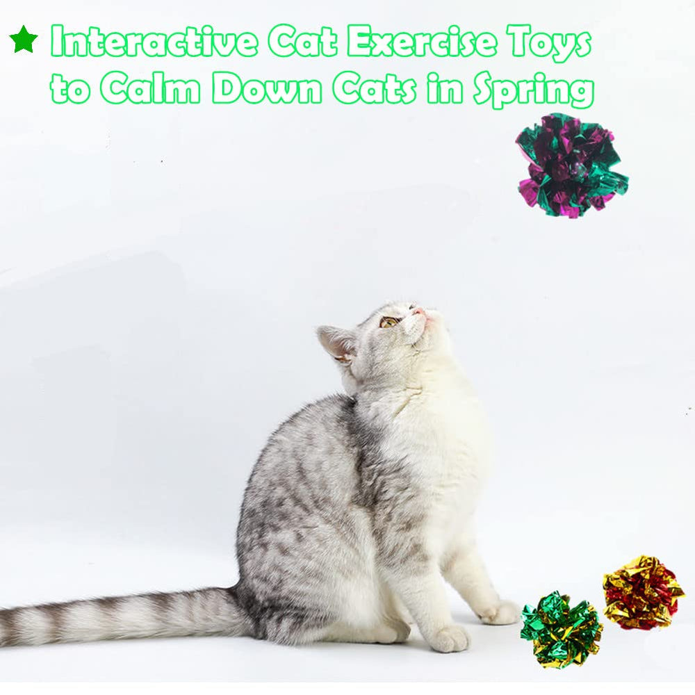 PETFAVORITES paquete de 24 bolas, crinkle divertido para sesiones diarias.