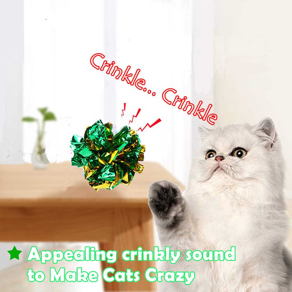PETFAVORITES juguete felino crujiente con sonido para ejercicio suave.