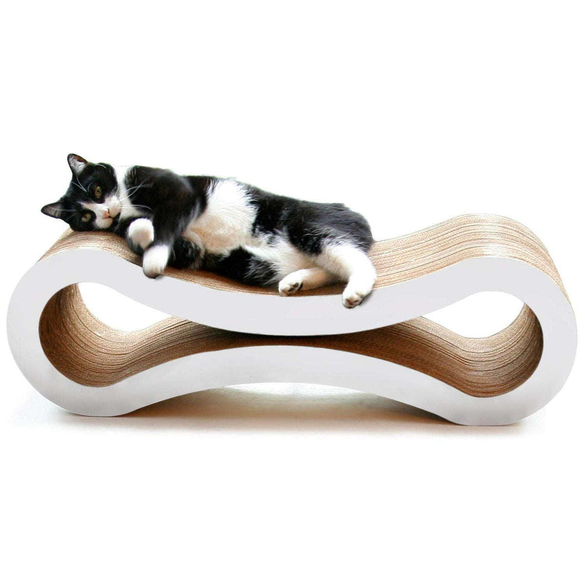 PetFusion rasca-salón frente para gatos en interiores, cómodo y estable.