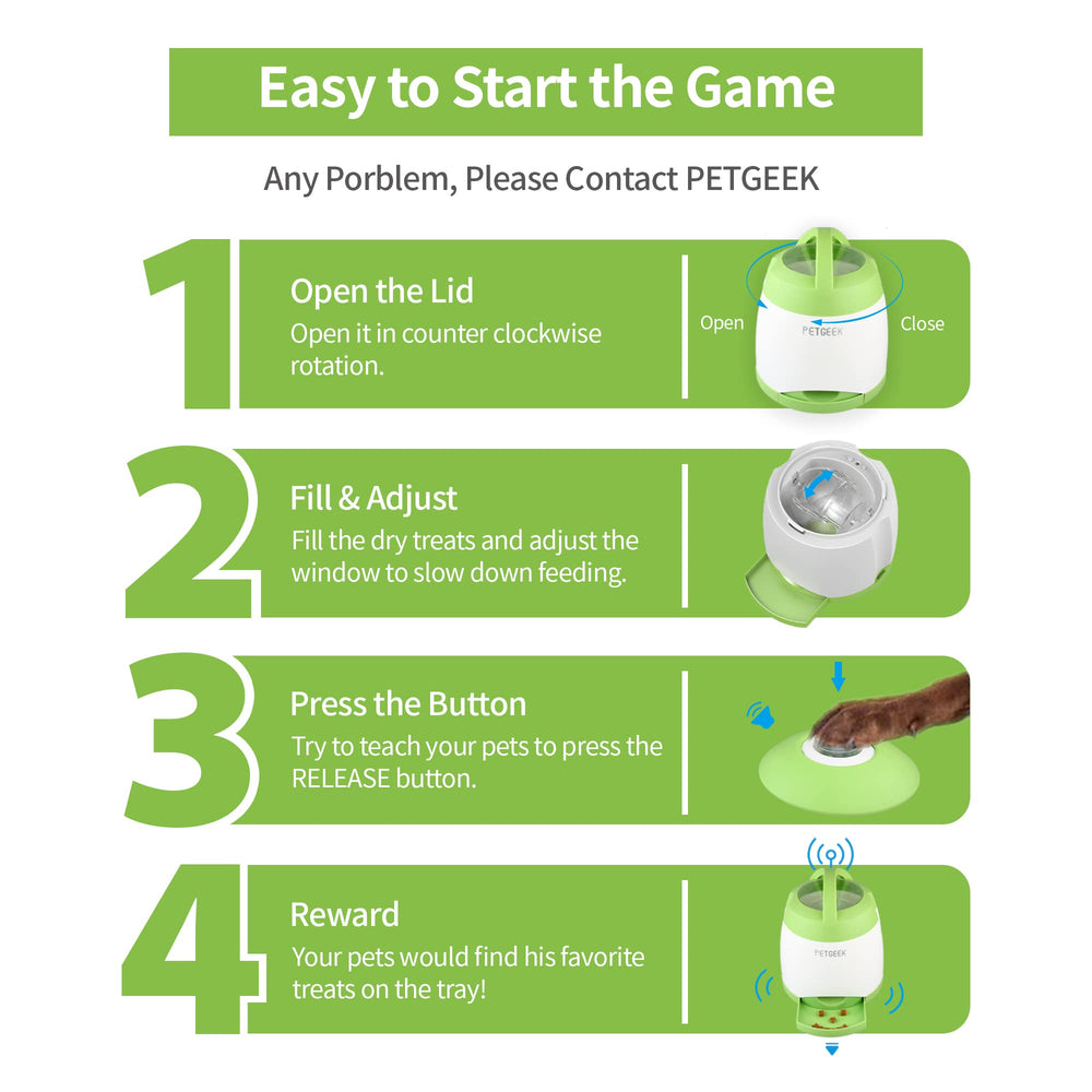 PETGEEK dispensador alimentos ABS seguro y duradero para uso diario