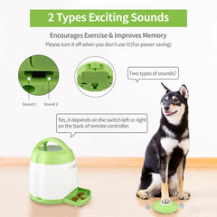 PETGEEK dispensador con batería y USB, ofrece alimentación continua para perros.