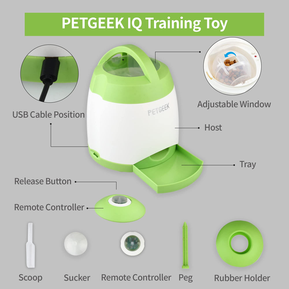 PETGEEK dispensador con sonido estimulante, aumenta la participación del perro.