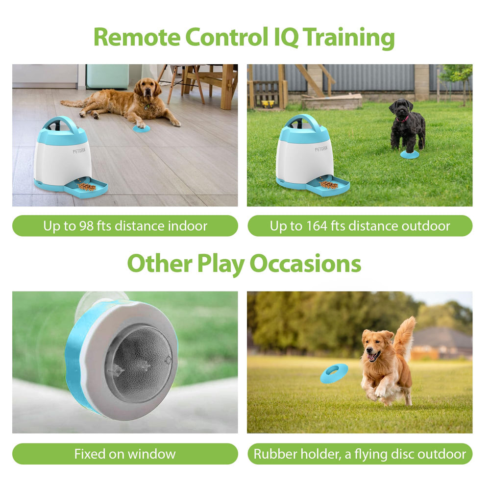 PETGEEK dispensador con alimentación dual, batería y USB para mayor flexibilidad.