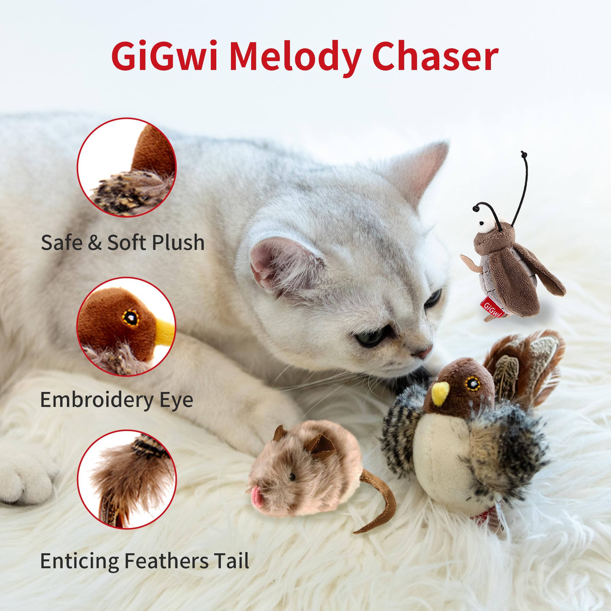PETGEEK GiGwi diseño colgante, facilita el juego interactivo cerca de ti