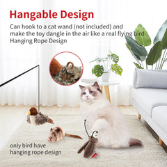 PETGEEK GiGwi plumas suaves, juguete interactivo para gatos curiosos