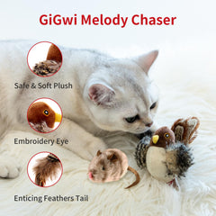 PETGEEK Gigwi sensor-movimiento, se activa con el roce del gato.