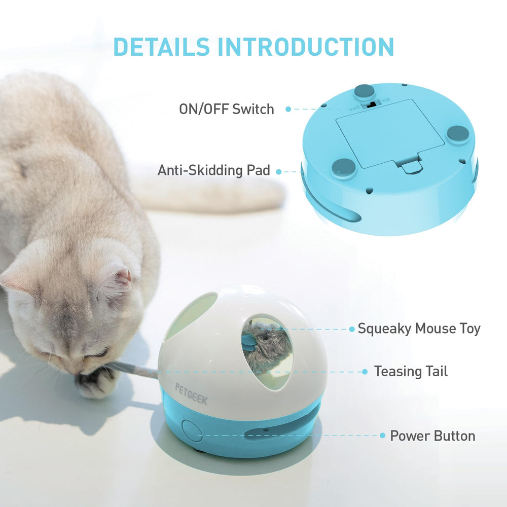PETGEEK Hidey Mouse azul para una experiencia visual atractiva