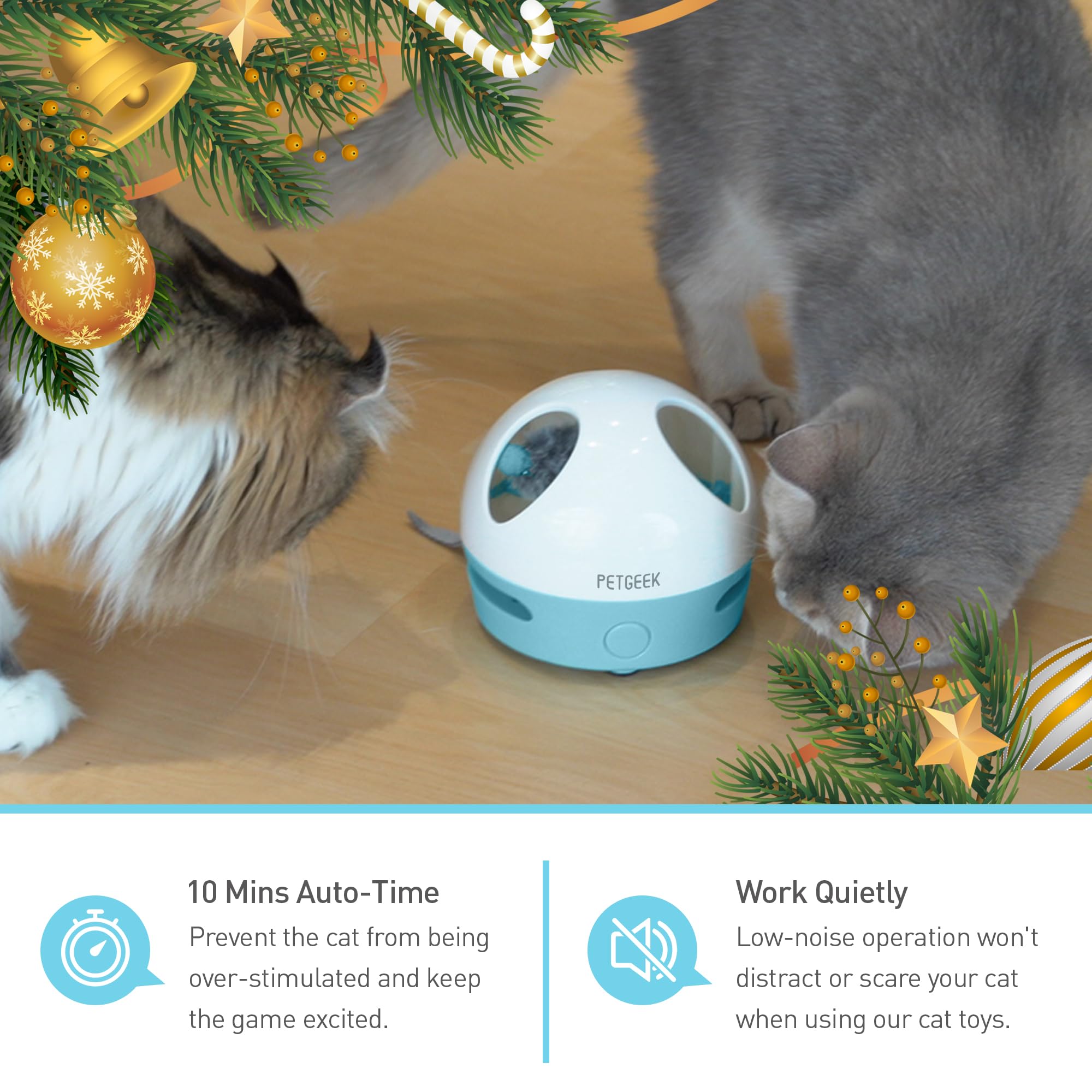 PETGEEK Hidey Mouse funciona con 2 pilas AA (no incluidas)